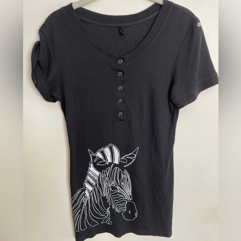 Metalicus Australia Clothing Tee with sleeve-snaps- sz S.